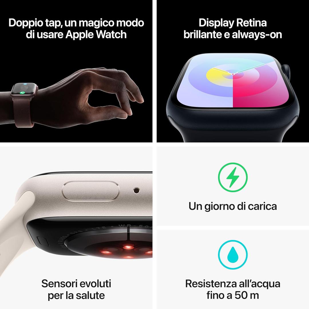 APPLE Watch Series 9 GPS + Cellular cassa 41mm Pink Alu S-M 5.jpg