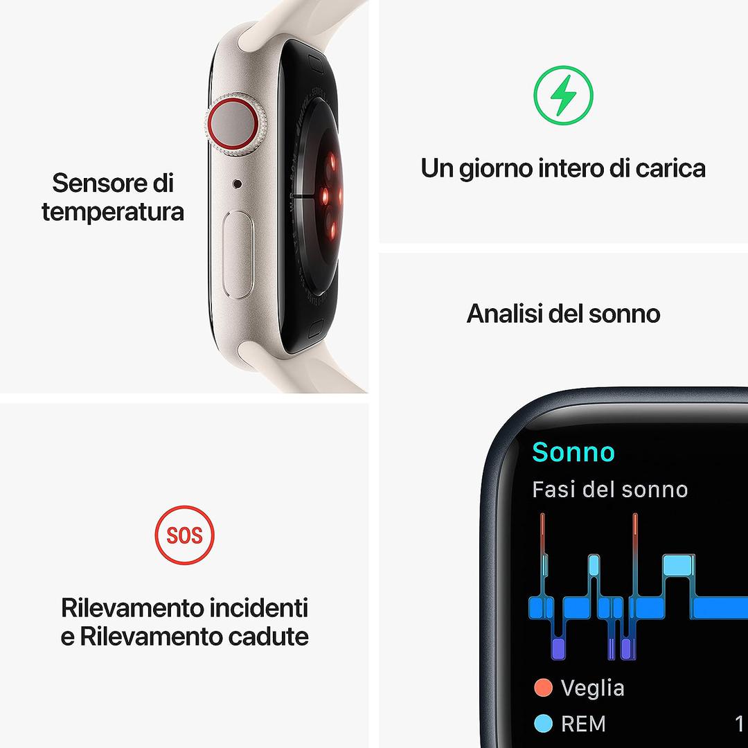 APPLE Watch Series 9 GPS + Cellular cassa 45mm Midnight Sport 4.jpg