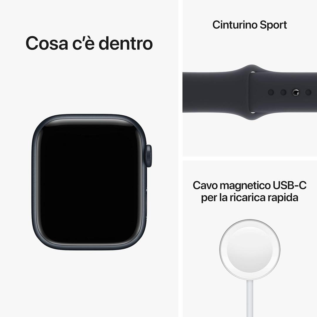 APPLE Watch Series 9 GPS + Cellular cassa 45mm Midnight Sport 5.jpg